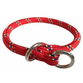 モロッコペットサプライ 首輪 マウンテンチョークカラー 12インチ 長さ30cm×太さ8mm 6337 レッドストラ..