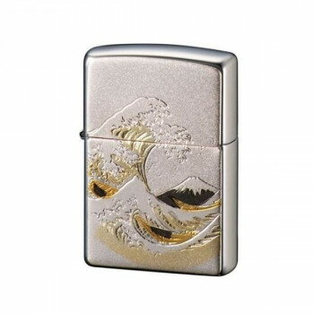 ZIPPO　電鋳板 波富士