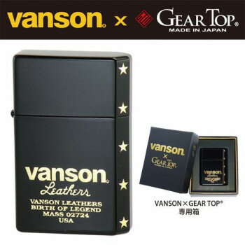 オイルライター　vanson×GEAR TOP　V-GT-06　ロゴデザイン　ブラック