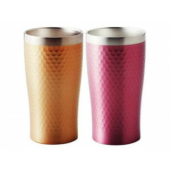 PREMIERE AOYAMA(プルミエール アオヤマ)　リュクス　ペアメタルサーモタンブラー(G・P)　340ml　2Pセット　51432