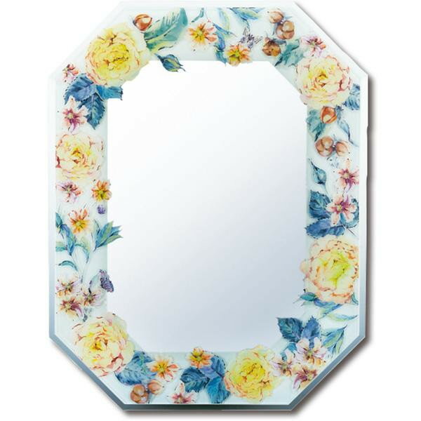 シンプルで使い勝手が良い八角のミラーに、透明感ある水彩画の花や風に揺れる野花をアレンジ。繊細な色使いが優しく空間を飾ります。サイズ29×37.5×1cm個装サイズ：39×31×3cm重量約1kg個装重量：1200g素材・材質ミラー仕様壁掛用...