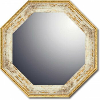 にんき 人気 おすすめ 定番 冬 春 孫 冬 新生活 ギフト 寒さ 対策 プレゼント ユーパワー ヴィンテージ八角ミラー Sサイズ ホワイトゴールド VM-02001