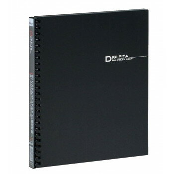 ナカバヤシ ロッ骨式フリーアルバム デジピタ 100年台紙 四ツ切 ブラック アH-JHO-150-D
