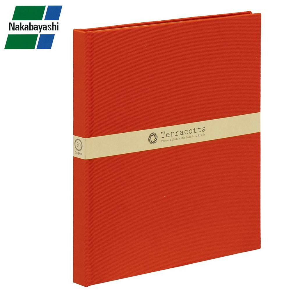 ナカバヤシ テラコッタ ブック式フリーアルバム デミサイズ レッド TER-DB-180-R