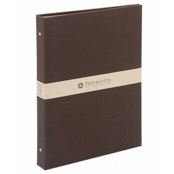 ナカバヤシ テラコッタ バインダー式ポケットアルバム 3段ポケット L判 ブラウン TER-L3Y-140-BR
