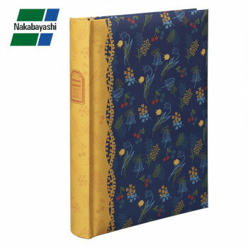 ナカバヤシ 背丸ブック式ポケットアルバム ボタニックガーデン 3段ポケット L判 240枚収納 イエロー BPL-240-6-Y