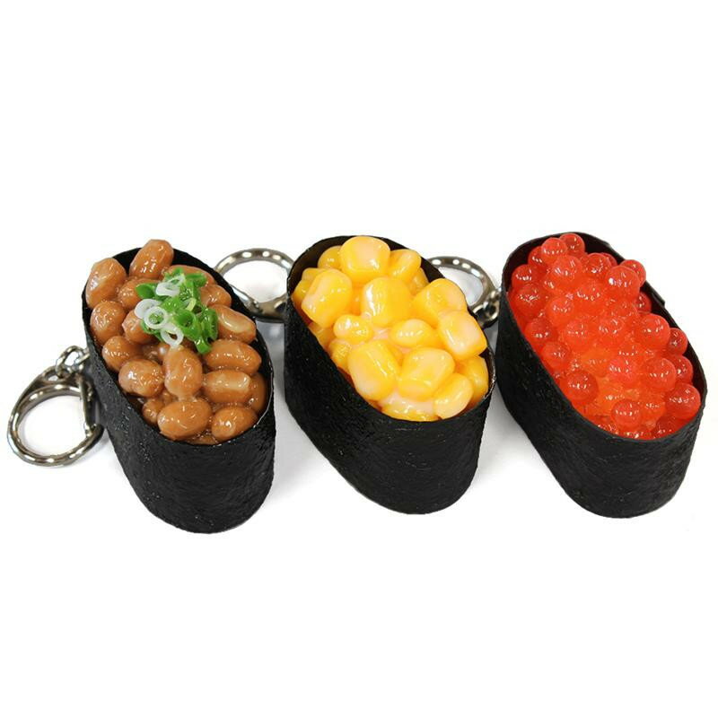 日本職人が作る 食品サンプル 寿司キーホルダー つぶつぶ軍艦セット IP-802 店舗 用品 飲食 | 関連単語..
