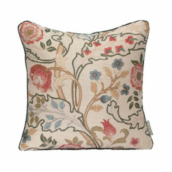 川島織物セルコン Morris Design Studio マリーイザベル 背当クッションカバー 45×45cm LL1725 R レッド 寝具 布団 ベッド 冬用 夏用 | 関連単語 四季快適 オールシーズン寝具 冬暖夏涼 寝具デイリーアイテム シーズン切替寝具 気候対応寝具 季節の寝具用品