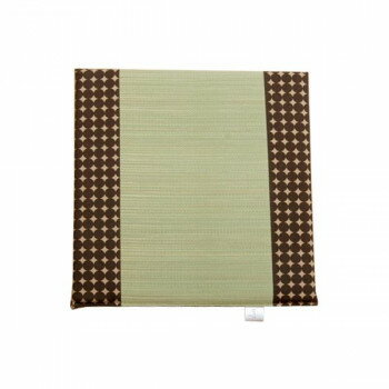 国産 カークッション シートクッション い草 『マーブル 無染土マチ付シート』 ブラウン 約43×41cm 941..