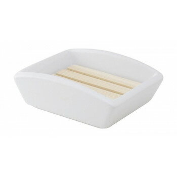 ZEROJAPAN(ゼロジャパン) ソープディッシュM 木製すのこ付 BCB-04M　WH・ホワイト