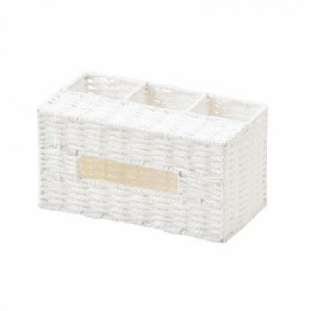 ペンスタンド付きティッシュケース ホワイト CH-537WH インテリア | 関連単語 観葉植物 ラグ クッショ..