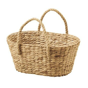 持ち手付きのバスケットです。サイズW45×D30×H20(35)cm個装サイズ：47×32×22cm重量個装重量：650g素材・材質ウォーターヒヤシンス・ロープ生産国ベトナム(B)おまけつき（商品とは関係ありません）別送fk094igrjs