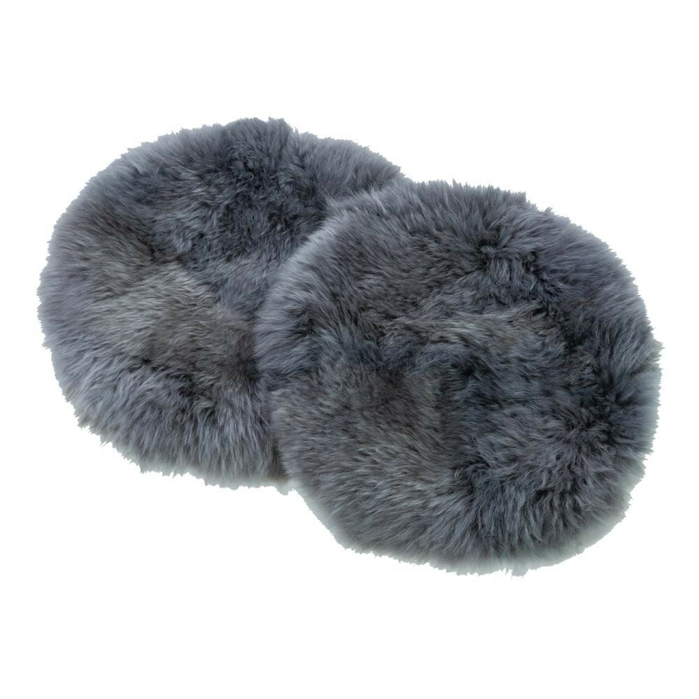 ムートン 長毛丸クッション 2枚組 グレー JK1903GY2P 寝具 布団 ベッド 冬用 夏用 | 関連単語 敷布団パ..