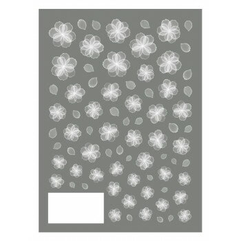 TSUMEKIRA(ツメキラ)　ネイルシール　rrieenee×filer　プロデュース1　オーガンジーフラワー　White　N..