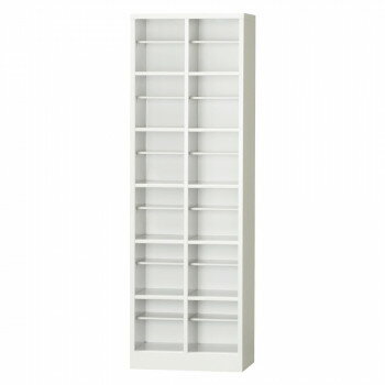 豊國工業 オープンシューズボックス(2列6段)中棚付 SBK-26T CN-85色(ホワイトグレー) 靴 シューズ 靴下..