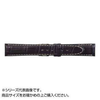 MIMOSA(ミモザ) 時計バンド クロコマット 18mm ネイビー/ホワイトステッチ (美錠:銀) WRM-NW18