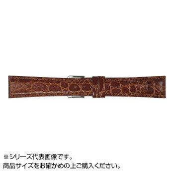 MIMOSA(ミモザ) 時計バンド RA型押ワニ 18mm ブラウン (美錠:銀) CRA-C18