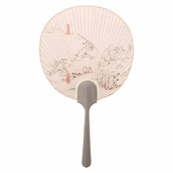 日本製(MADE IN JAPAN) うちわ 鳥獣戯画(小) 2341