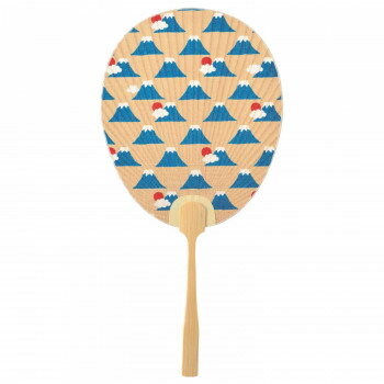 日本製(MADE IN JAPAN) うちわ 日本一 (ベージュ) 2364