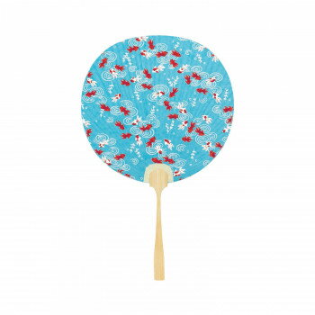 日本製(MADE IN JAPAN) うちわ 夏祭り (青) 2639