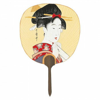 日本製(MADE IN JAPAN) うちわ 浮世絵 (手紙) 2923