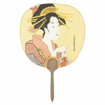 日本製(MADE IN JAPAN) うちわ 浮世絵 (金魚) 2925