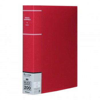 ナカバヤシ フォトグラフィリア ポケットアルバム 2L判2段200P レッド PH2L-1020-R