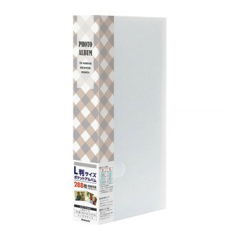 ナカバヤシ フォトホルダー288 ポケットアルバム チェック クリア PHE1288A-C