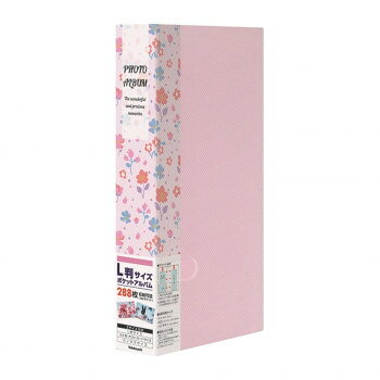 ナカバヤシ フォトホルダー288 ポケットアルバム 花 ピンク PHE2288A-P