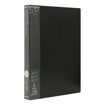 ナカバヤシ バインダー式ポケットアルバム 120EX ブラック アS-MY-141-D