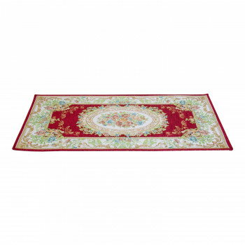 暖色系の落ち着いた色調に、エレガントな花柄が魅力です。フランス王朝時代に生まれたゴブラン織は、クラシックな重厚感と気品ある華やかな柄が特徴です。また、ベースにシェニール糸を使用していますので、肌触りも良くオールシーズンご使用いただけます。※...