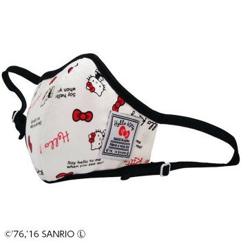 HELLO KITTY ハローキティ 立体布マスク スタンダードロゴ柄 小さめ コンビ