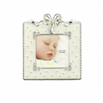 ラドンナ フォトフレーム 写真立て ベビー リボン ホワイト MB31-S2-WH