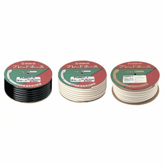 三栄水栓　SANEI　ブレードホース　1巻　PU86T　ブラック・D 入浴 スリッパ ヘアバンド バスマット バ..