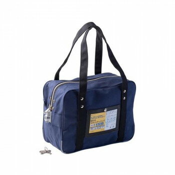 ヒサゴ 鍵付きセキュリティバッグ A4用 ネイビー BGK01 鞄 かばん | 関連単語 キャンバス レディース ..