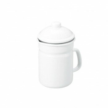 漉しアミ付オイルポット1.0L　PCL-05W・ホワイト