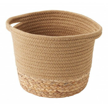 にんき 人気 おすすめ 定番 冬 春 孫 冬 新生活 ギフト 寒さ 対策 プレゼント コットンロープ＆蒲草ラウンドバスケット Sサイズ 05-23 家具 収納 ラック | 関連単語 キッチンラック ランドリーラック ハンガーラック ワゴン 隙間収納 扉付き収納 突っ張り棚