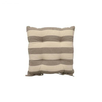 クッションシート 日本製 綿100％ ボーダー 約43×43cm ベージュ 1210880020201 寝具 布団 ベッド 冬用 ..