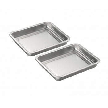 Western Tableware - にんき 人気 おすすめ 定番 冬 春 孫 冬 新生活 ギフト 寒さ 対策 プレゼント 燕三　重ねて使えるステンレス角バット2枚組　EM-051