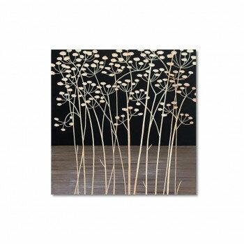 ウッド スカルプチャー アート「フィールド フラワー2」 BK+NP SA-15066