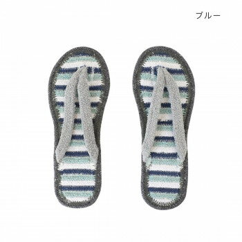 リサイクルコットンサンダル S ボーダー ブルー 14223546080 靴 シューズ 靴下 ソックス | プレゼント ..