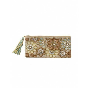 東京かんかん ビーズ刺繍横長ポーチ ミックス M42-0861MX 鞄 かばん | 関連単語 ビジネスバッグ 自立 A..