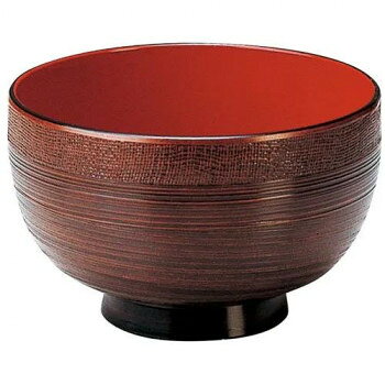 福井クラフト　布目乱筋汁椀 栃内朱 33602660