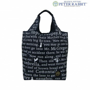 人気 おすすめ 定番 冬 お歳暮 ギフト クリスマス プレゼント 優美社　0627-00　（ピーターラビット(TM)） コンパクトショッピングバッグ(M) ネイビー