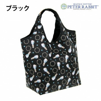 優美社 0634-00 （ピーターラビット(TM)） コンパクトショッピングバッグ(M) ブラック(4)