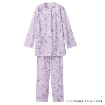 にんき 人気 おすすめ 定番 冬 春 孫 冬 新生活 ギフト 寒さ 対策 プレゼント ケアファッション ワンタッチテープ+腰開きパジャマ(婦人) パープル LL 3864413