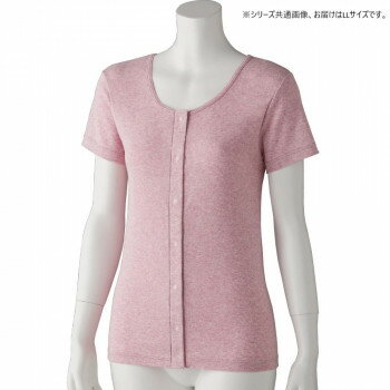 にんき 人気 おすすめ 定番 冬 春 孫 冬 新生活 ギフト 寒さ 対策 プレゼント ケアファッション フライス杢半袖ホックインナー(婦人) チェリー LL 9760903(4.0)