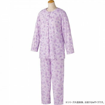 にんき 人気 おすすめ 定番 冬 春 孫 冬 新生活 ギフト 寒さ 対策 プレゼント ケアファッション ワンタッチテープ+腰開きパジャマ(婦人) パープル M 9809211