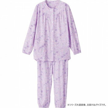 にんき 人気 おすすめ 定番 冬 春 孫 冬 新生活 ギフト 寒さ 対策 プレゼント ケアファッション ホックパジャマ(婦人) パープル L 80017112