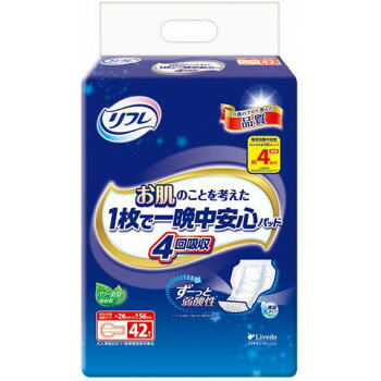 リフレ お肌のことを考えた1枚で一晩中安心パッド4回吸収　42枚